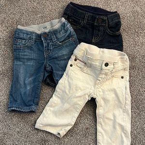 3 pairs baby gap jeans 3-6 months